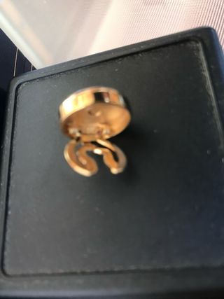 Gemelos y pasador corbata chapados en oro