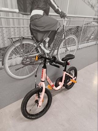 Bicicleta Niños 14" 3-5 Años 2 en 1 Discover 500 Rosa