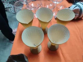 Copas y platos de helado