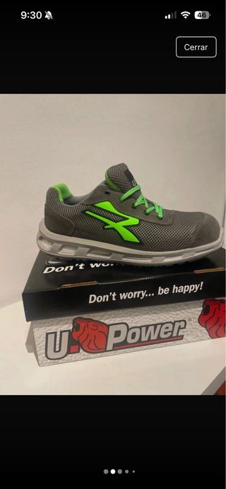 Zapatillas U Power Talla 43 Gris/Verde