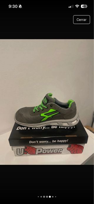 Zapatillas U Power Talla 43 Gris/Verde