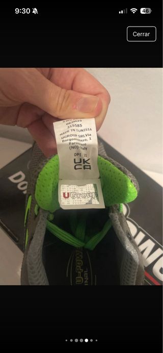 Zapatillas U Power Talla 43 Gris/Verde