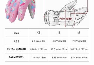 Guantes de esquí infantiles morados