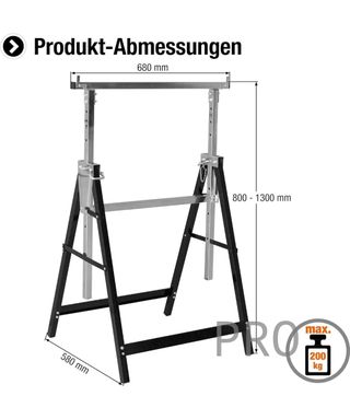 Soporte de metal de hasta 200kg - Meister