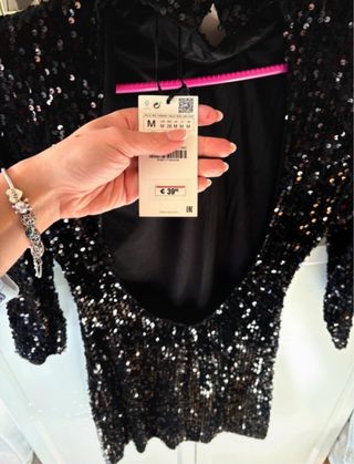 Vestido lentejuelas Zara Talla M nuevo