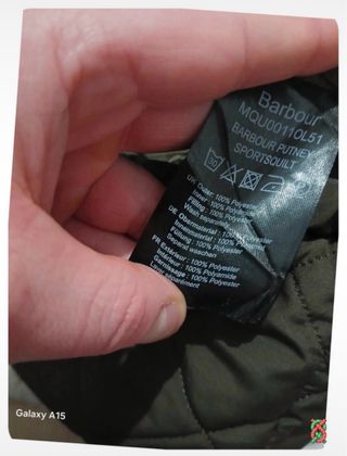 Chaqueta Barbour acolchada verde