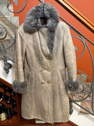 Cappotto Montone Shearling donna Pelle Scamosciata
