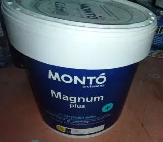 Pintura Plástica Montó Magnum Plus color blanco