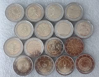 Lote 16 monedas 2€ para Pumu----SC.