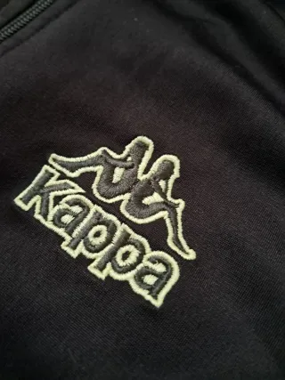 Felpa Kappa Vintage Zip Nera Gialla