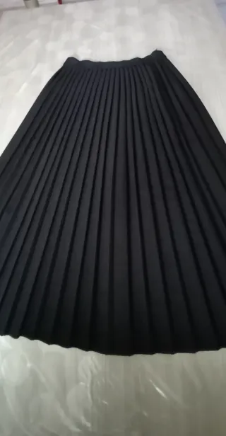 Gonna lunga nera plissettata