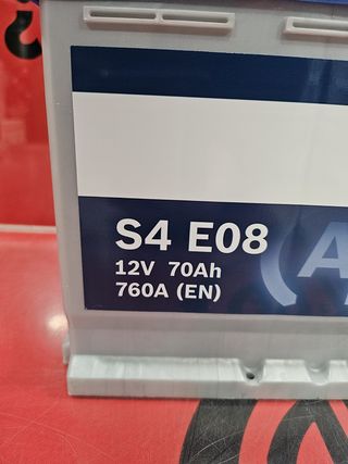 Batería Bosch S4 E08 / 70 Ah / 12V / 760A, Nueva.