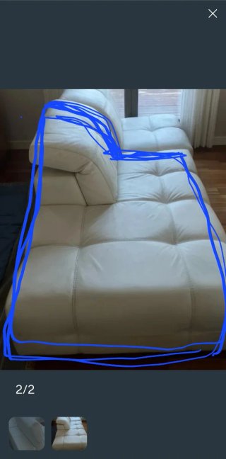 Sofá de piel blanco