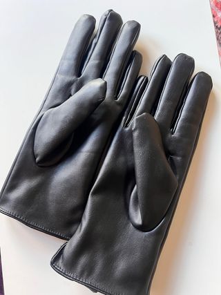 Guantes polipiel mujer negros