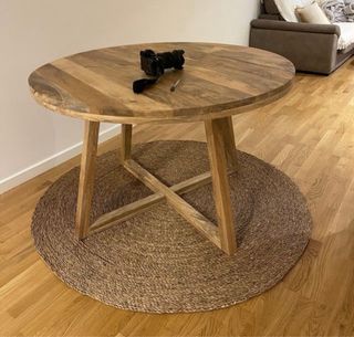 Alfombra redonda de yute