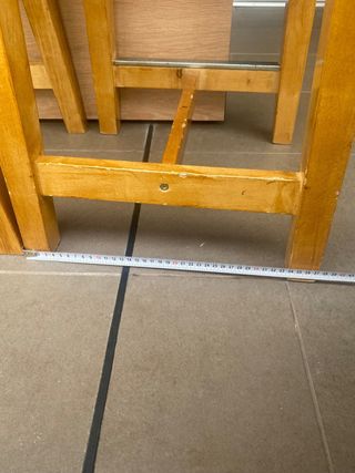 Taburetes altos madera y tela Ikea