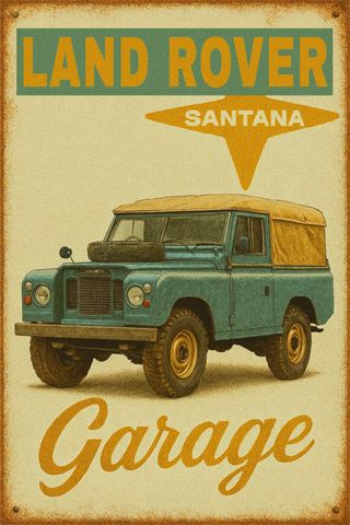 Chapa Decorativa Land Rover Santana Vintage