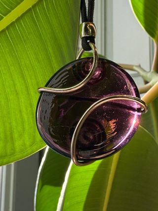 Colgante de artesanía vintage de cristal