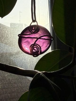 Colgante de artesanía vintage de cristal