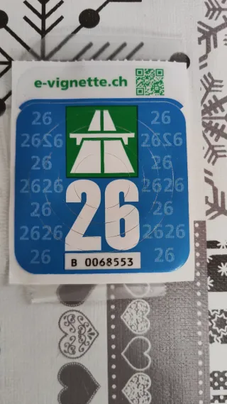 E-vignette Suiza 2026 B 0068553
