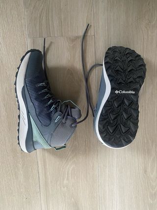 Botas Trekking Mujer Columbia en gris y turquesa