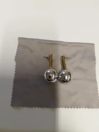 Orecchini a sfera oro e argento