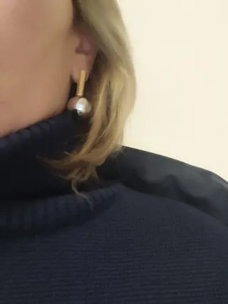 Orecchini a sfera oro e argento