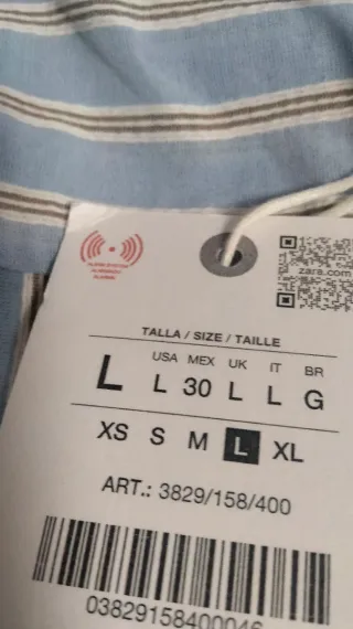 Vestido camisero largo rayas algodón