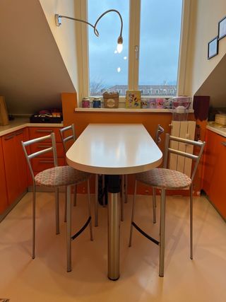 Set 4 sgabelli cucina alluminio verniciato