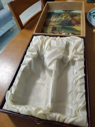 Scatola porta vini vintage decorata