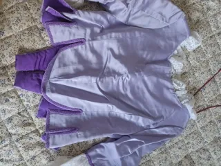 Corpiño Fallera Morado y Blanco