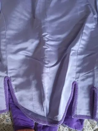 Corpiño Fallera Morado y Blanco