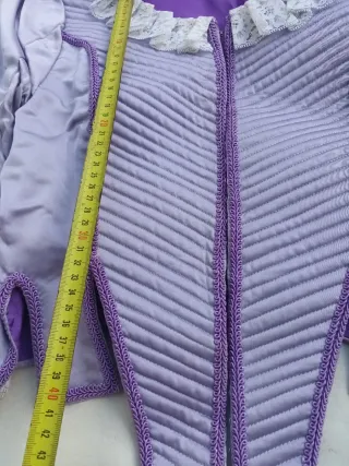 Corpiño Fallera Morado y Blanco