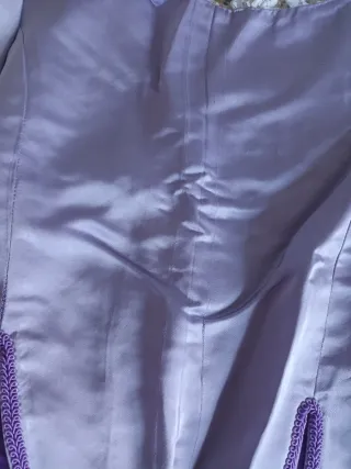 Corpiño Fallera Morado y Blanco