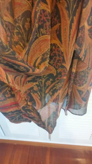 Vestido largo gasa estampado