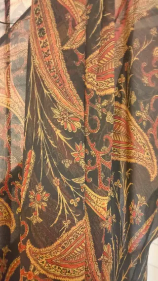 Vestido largo gasa estampado