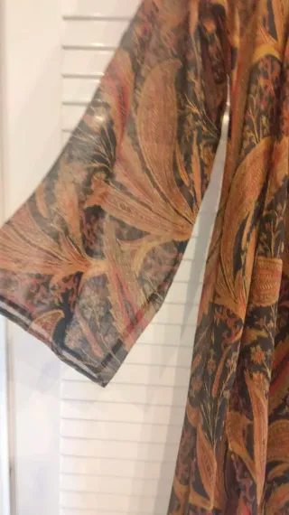 Vestido largo gasa estampado