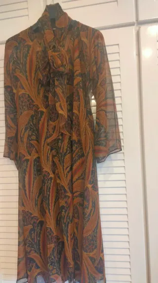 Vestido largo gasa estampado