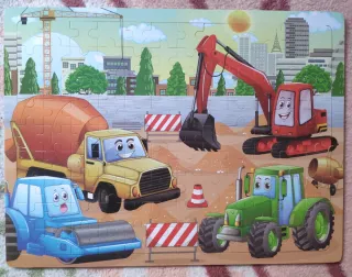 Puzzle de vehículos de construcción