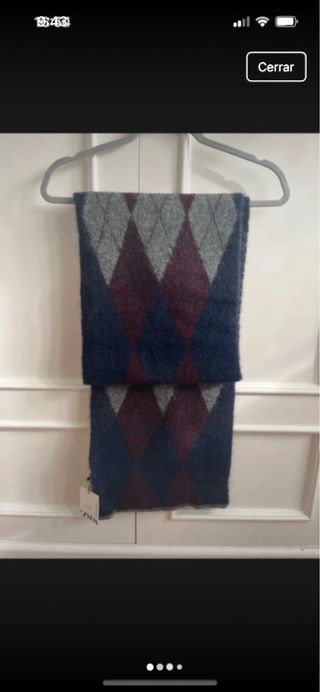 Bufanda de lana con rombos