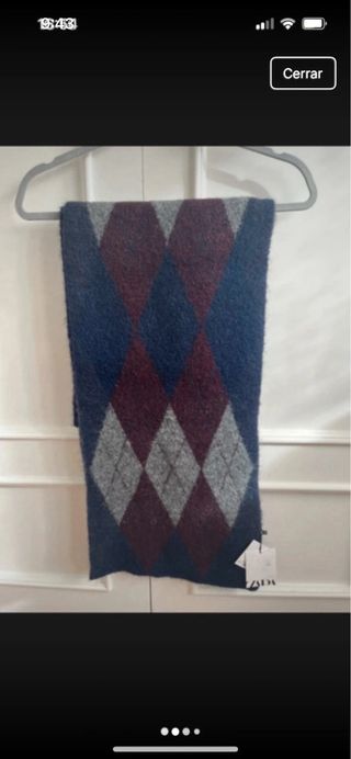 Bufanda de lana con rombos