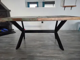 Mesa Comedor Industrial Madera