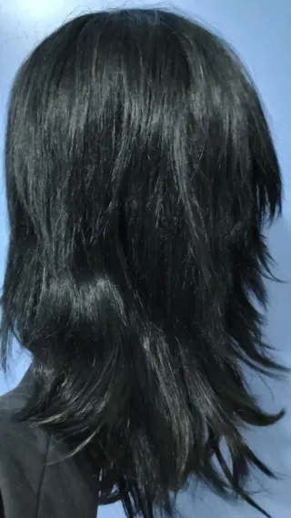 Parrucca nera cosplay taglia unica