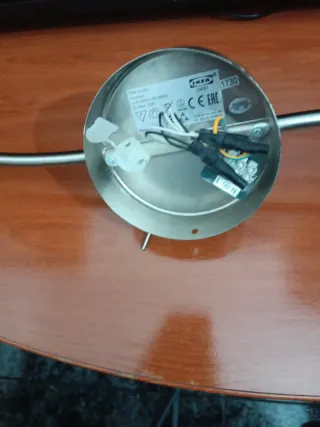 Lámpara de techo plateada 3 halógenos