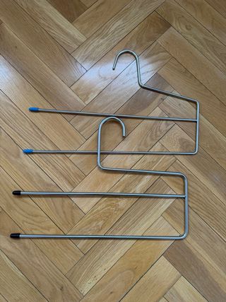 5 Perchas Metálicas para Pantalones