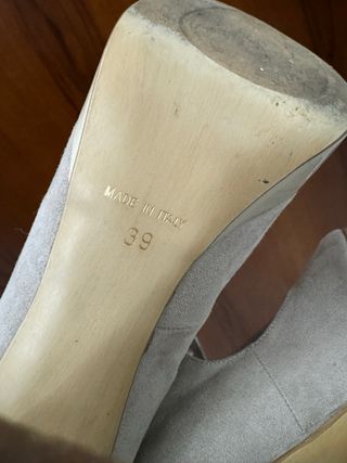 Scarpe Mary Jane Beige con Tacco