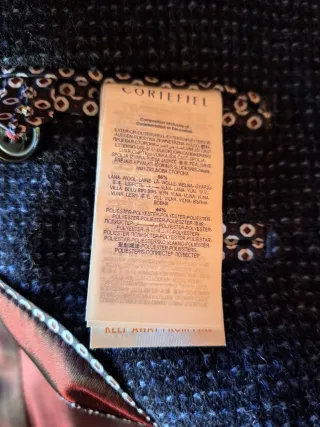 Americana Invierno Cortefiel Talla 50 Azul marino