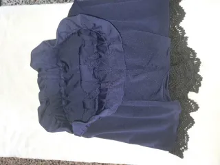 calzoncino blu con pizzo nero