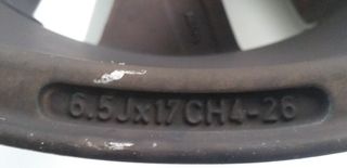 Citroen 341160 llanta 6.5jx17ch4 26 c4 coupe 1.6