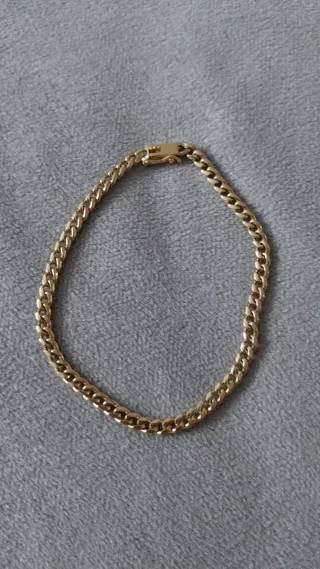 Pulsera dorada eslabones 18 k